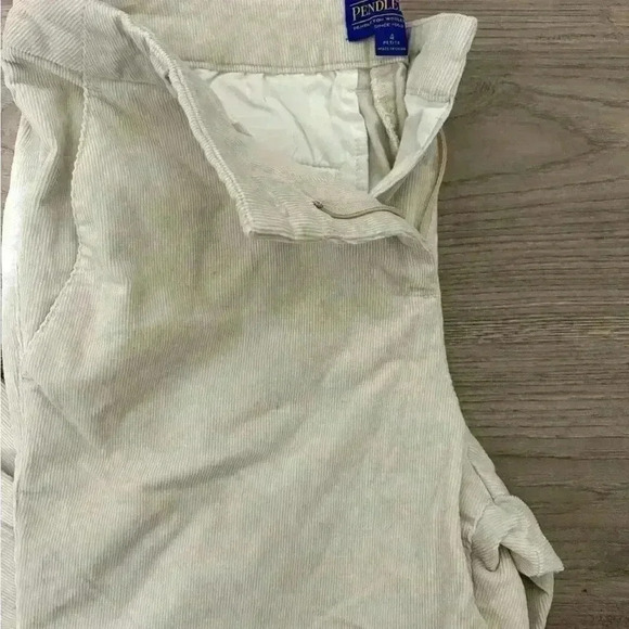 Pendleton Women’s Size 4 Cream/Tan Cotton Corduroy  Straight Leg Pants - Picture 7 of 8